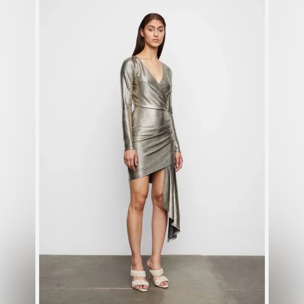 Bailey 44 Adalyn Metallic gold & black dress
